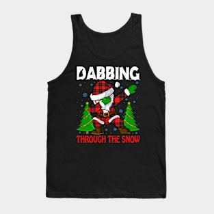 Dabbing Through The Snow Funny Snowman Gift T-Shirt Tank Top